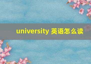 university 英语怎么读